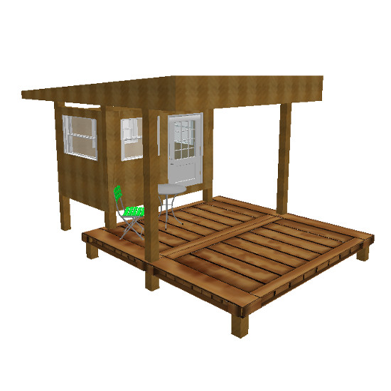 Micro Cabin Rendering Viewed from the South West